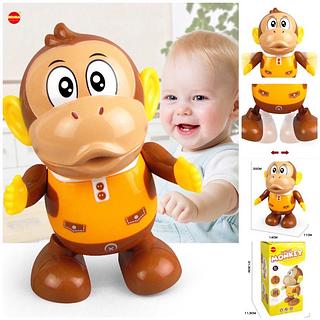 Macaco elétrico dançando robô com balanço de música leve brinquedo de presente para menino menina