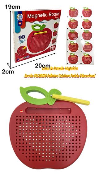 Lousa Mágica Desenho Magnético Brinquedo Educativo Magpad Juvenil Colorido Crianças Resistente