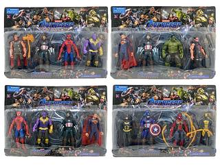 Kit Cartela 4 Bonecos Filme Os Vingadores Super Herois