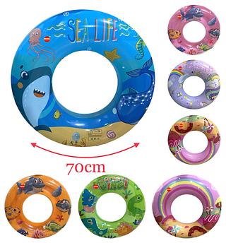 Boia Inflavel Colorida Iris Verao Anel Redonda Infantil 70 Cm！！！cor enviada aleatoriamente
