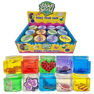 🗃️(caxinha com 12pç)Slime Surpresa em Pote com Brinde Secreto! Textura Viscosa que Não Gruda Brinquedos Surpresa