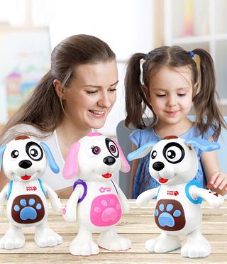 Brinquedo robô bichinho Cachorro Dançarino C/ Sons e Luzes Criança divertido