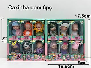 Kit Com 6 Mini Bonecas Reborn