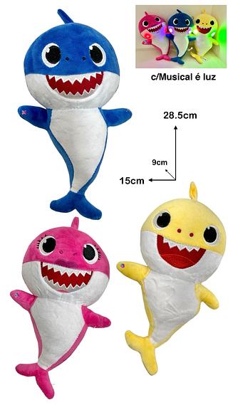 PELUCIA-BABY SHARK C/LUZ E MUSICAL