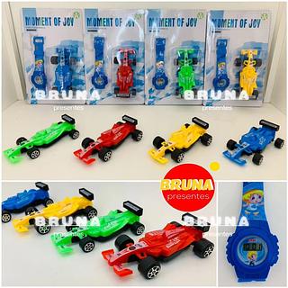 Brinquedo Infantil Relógio Com Carrinho colorido