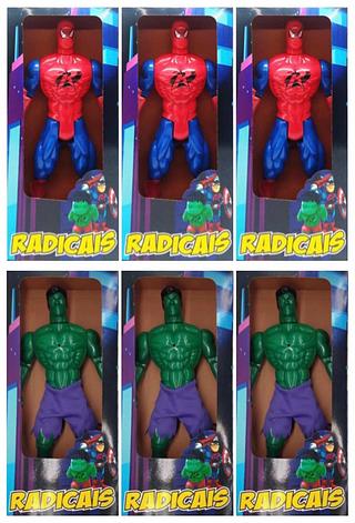 <<<<<<<<<<Boneco Herói HULK E HOMEN ARANHA