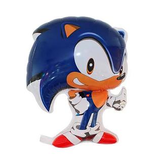 <<<<<<<<<< 5pç Balão Metalizado Sonic Azul Tradicional 70cm