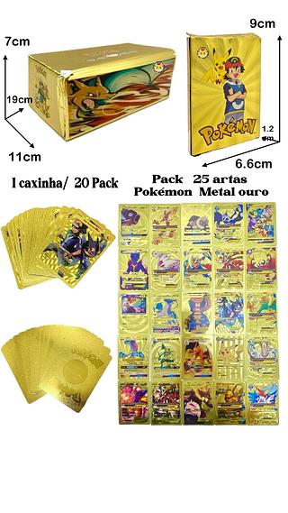25 Cartas Pokémon Raras Folha de Ouro - COM CHARIZARD! (Edição Inglês)