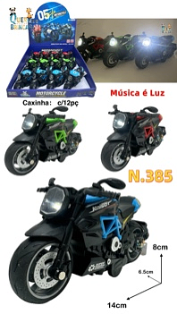 N.385-CARRO DE FERRO-motocicleta(CAXINHA C/12PC)