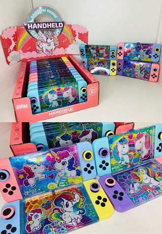 🗃️(caxinha com 12pç)Aquaplay Water Game Aqua Play Brinquedo Argolas Agua Unicornio caxinha com 12pç