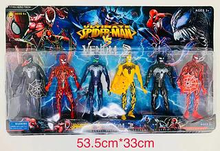Kit Cartelado Bonecos 6 Homem Aranha E Venom 2