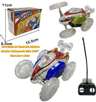 Carrinho Controle Remoto Maluco 360° com luz é som brinquedo infantil