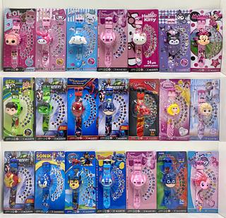 Cabeça Maior Relógio 3D Digital Stitch Led Infantil Desenho Com Projeção 24 Imagens Projetor de Imagem