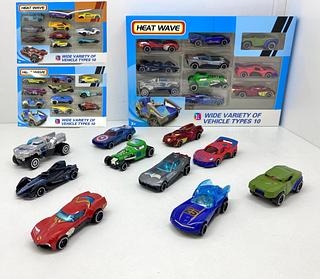 KIT 10 Carrinho Ferro Hot Cars Miniaturas Esportivo Coleção Carros Colecionavel Divertido