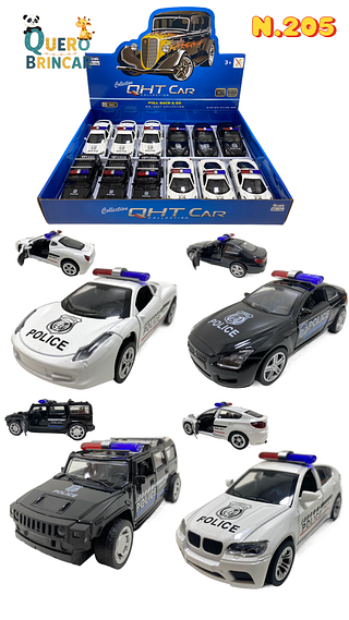 N.205🗃️(caxinha com 12pç) Carro policia