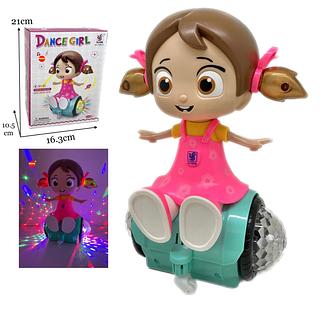 Boneca Fofa Dance Girl Musical Com Som E Luz Roda Giratória