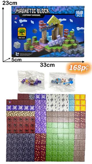 KIT C/168PC-BLOCOS MAGNETICOS CONSTRUCAO