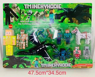 Kit Minecraft Cartela Brinquedo Infantil Miniatura