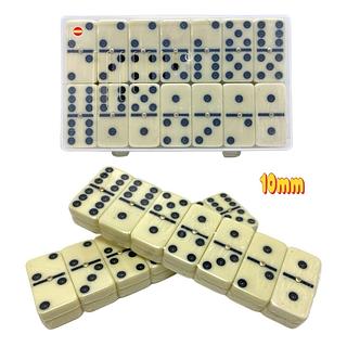 10mm Jogo de Dominó 28 Peças com Estojo de Plástico