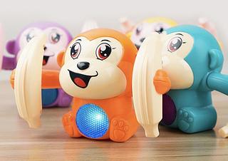 Brinquedos De Voz Ativados Por Macaco Giratórios Para Crianças Indução Engraçados Controle Elétricos Bebês