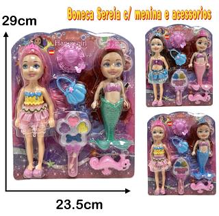 Boneca Sereia Infantil Menina Com Acessórios