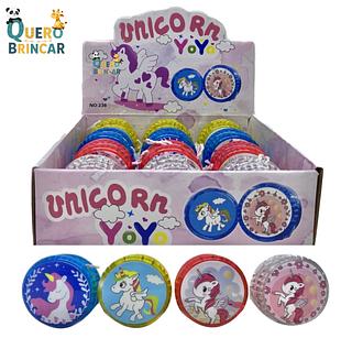 🗃️（Caxinha com 12pç）Brinquedo Ioiô Yoyo Unicornio C/ Luz Led Resistente