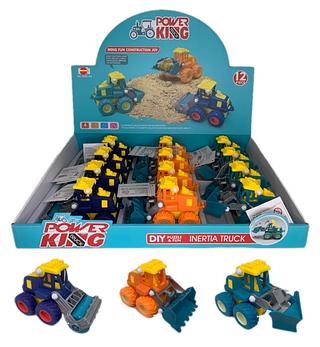 Trator De Brinquedo A Fricção Rodas Emborrachadas Resistente(caxinha com 12 pç)