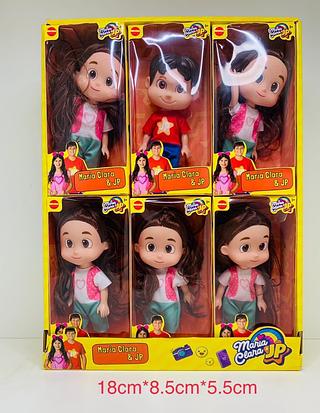 <<<<<<<<<< Maria Clara e JP Boneco Articulado - 18Cm - - JP Youtuber( caxiha com 12pç)