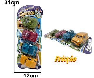 Cartoon carro com 4 fricção