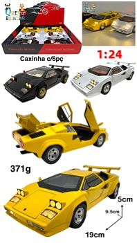 NG.334-CARRO DE FERRO-Lamborghini modelo antigo(CAXINHA C/6PC)