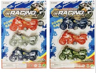 Kit Com 3 Mini Motos de Brinquedo