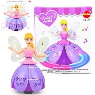 Brinquedo princesa que dança e gira com luzes