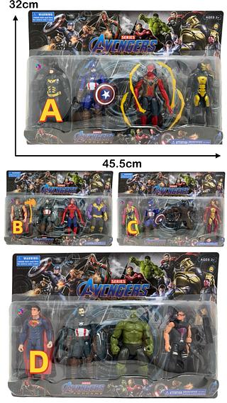 KIT Vingadores BONECO C/4PC