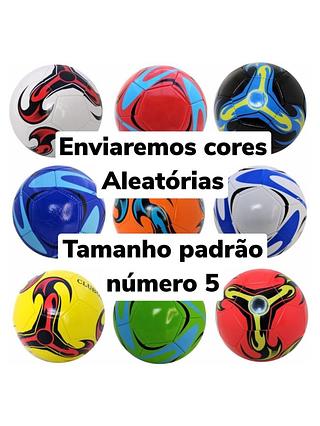 6 peças Bola de Futebol Tamanho Grande Com Rede cor enviada aleatoriamente(6bola com rede)
