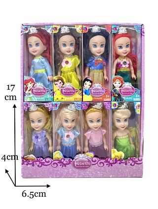 Bonecas Princesas Articulado 16 cm com acessorios caxinha c/16pç