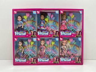 Boneca Passeio Bicicleta Briquedo Criança Infantil (caxinha com 12pç)