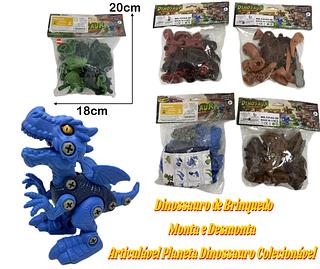 DINOSSAURO DE BRINQUEDO MONTA E DESMONTA ARTICULAVEL PLANETA DINOSSAURO COLECIONAVEL