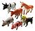 KIT 6 PCS Animal De Borracha Fazenda Vaca Porco Fazendinha Brinquedo