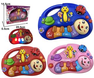 Brinquedo Infantil Teclado Piano Musical Borboleta Com Luzes