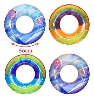 Boia Inflavel Colorida Iris Verao Anel Redonda Infantil 80 Cm！！！cor enviada aleatoriamente