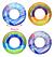 Boia Inflavel Colorida Iris Verao Anel Redonda Infantil 80 Cm！！！cor enviada aleatoriamente