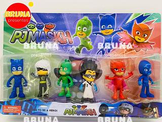 <<<<<<<<<< Cartela Pjmasks com 6 bonecos