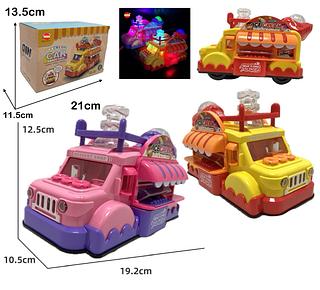 Brinquedo infantil carrinho caminhao de sorvete dança luz e música