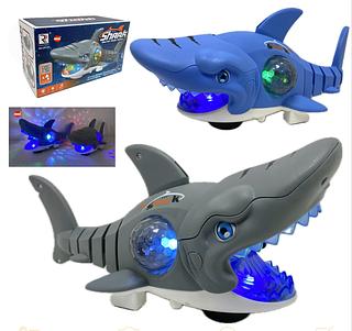 Brinquedo Tubarão Eletrônico Shark Peixe Fujão Robô C Luz E Som Infantil Musical Baby Shark