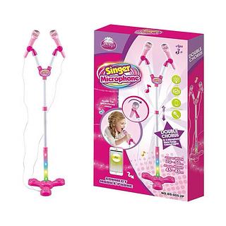 2025 novo Microfone Karaokê infantil som luz conectar no celular
