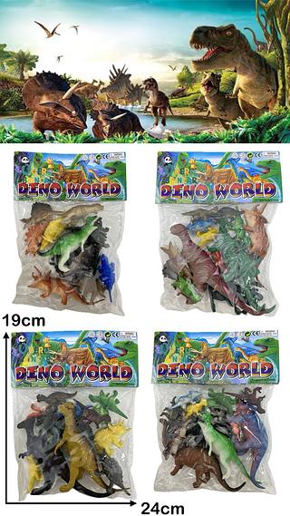 Kit Dinossauros De Animais Borracha Miniatura Brinquedo Dino Jurassic