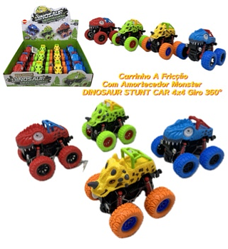 N.238-CARRO DE FERRO-Dinossauro de virar(CAXINHA C/12PC)