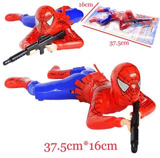 <<<<<<<<<< Boneco Homen Aranha Rastejando com Arma Militar Ação Guerra