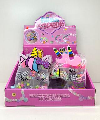 🗃️Kit Miçangas Para Fazer Pulseiras Colares Maleta Infantil. caxinha 12pç