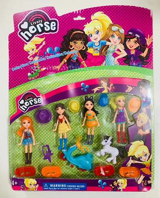 Kit Cartelado Com 4 Polly Pocket Com Acessórios